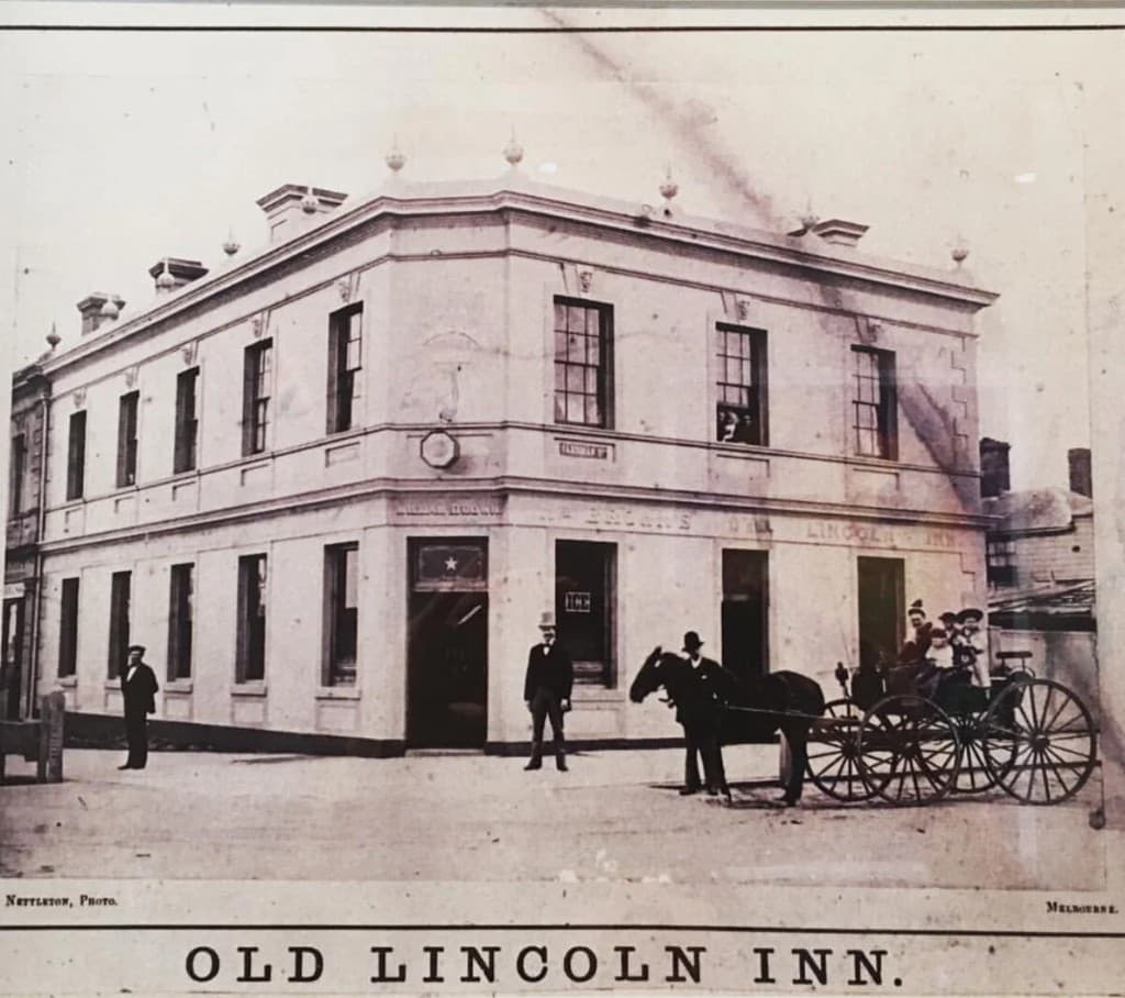 The Lincoln, 91 Cardigan Street, Carlton — historic photograph of the Old Lincoln Inn